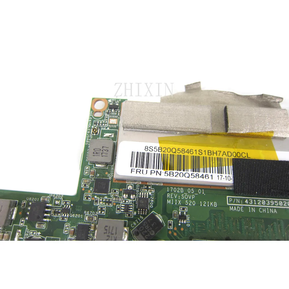 Placa base para ordenador portátil Miix 520-12IKB con i5-8250U WIN 8G TPMWW LTE 5B20Q58461 MB 3N20M3 tipo 20M3, placa de sistema de tableta 20M4 - imagen 3