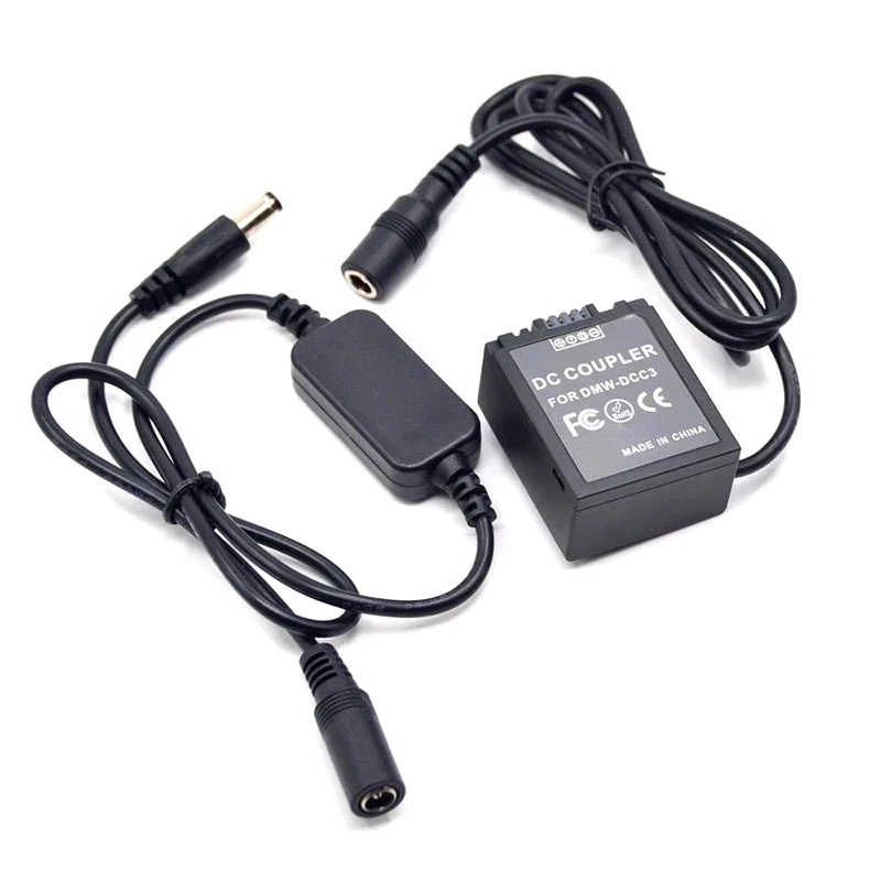 Cable reductor de 12V-24V, batería simulada de DMW-BLB13, acoplador CC DCC3, fuente de alimentación para cámara Panasonic G1 GH1 GF1 G2 G10 - imagen 3