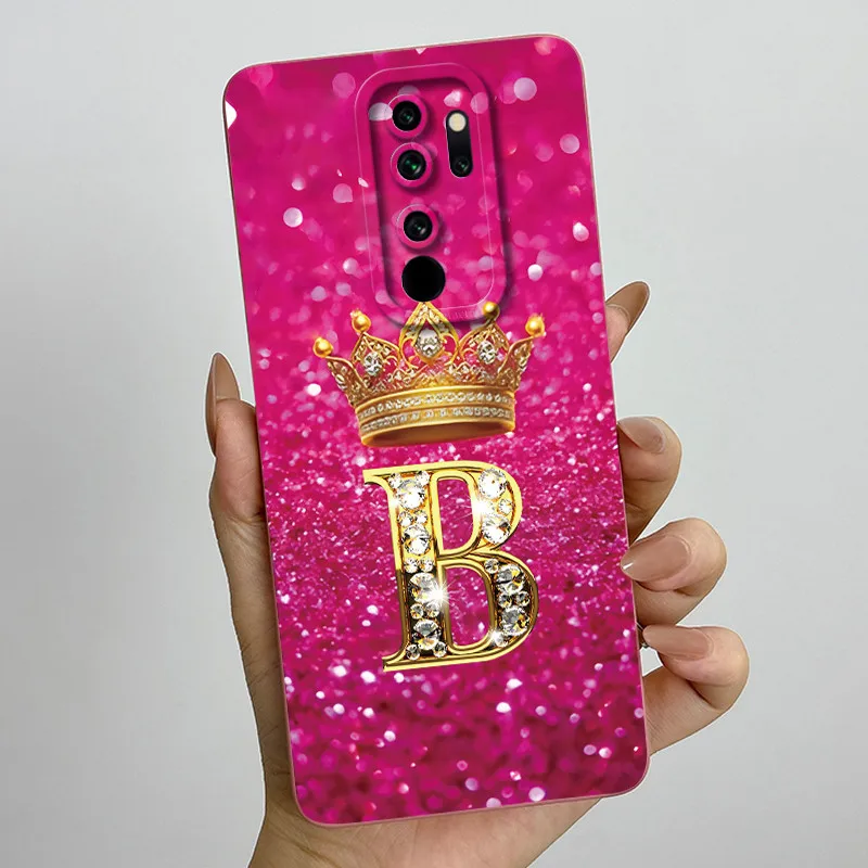 Para Xiaomi Redmi Note8 Pro Funda corona letra pareja Líquido suave silicona Cámara protección contraportada para Redmi Note 8 Pro Funda - imagen 3