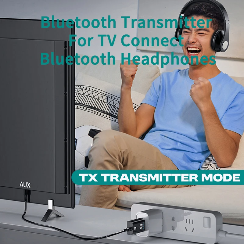 Receptor y transmisor de Audio USB 4 en 1, adaptador inalámbrico estéreo AUX RCA de 3,5 MM, Dongle de tarjeta de sonido con micrófono para PC, TV y coche - imagen 4