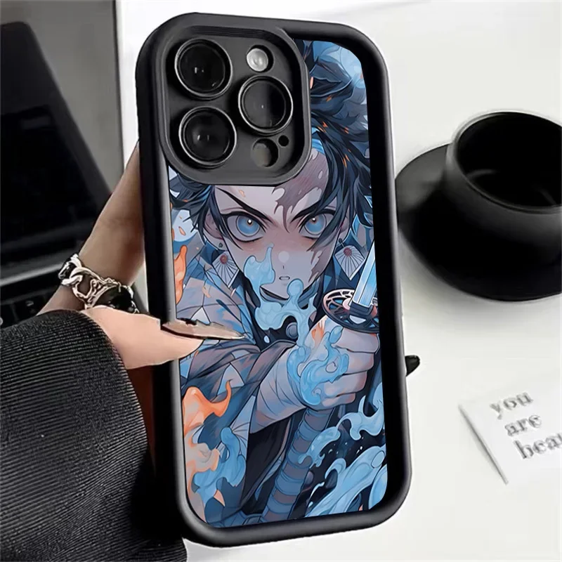 Funda de Anime japonés Demon Slayer para Motorola Moto Edge 40 Neo 50 Fusion Pro G85 G24 G34 G54 G84 G14 G53 E22 E13 E14 G75 Sili - imagen 4