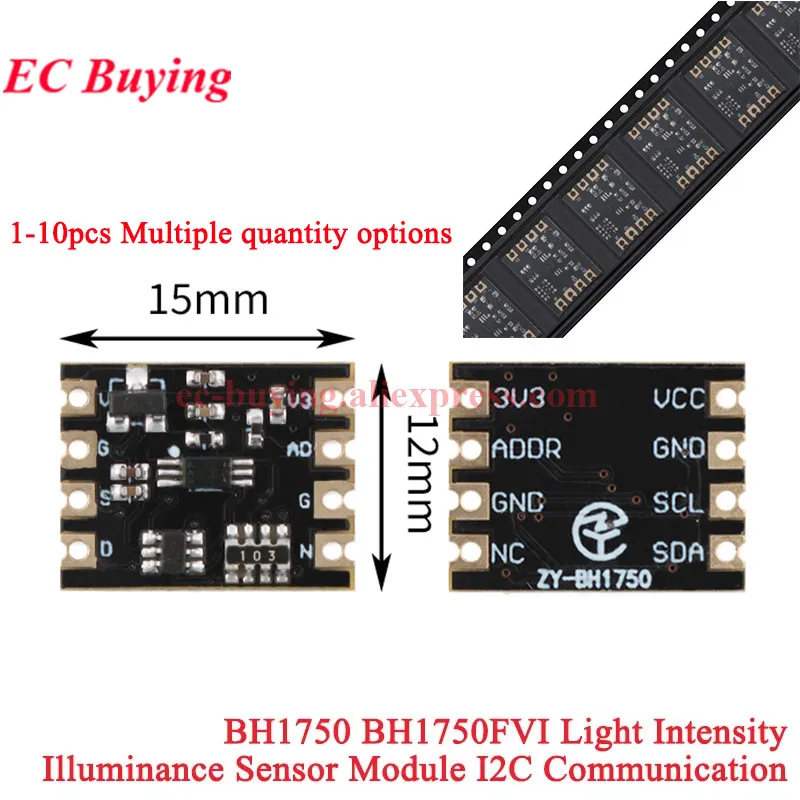 Módulo de iluminación de intensidad de luz BH1750 BH1750FVI, Sensor de iluminación de intensidad óptica Digital, comunicación I2C, 10 Uds./1 ud.