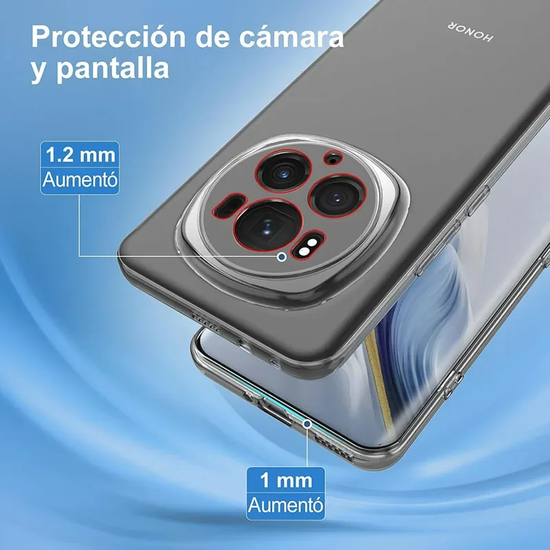 Funda de teléfono suave de silicona transparente para Huawei Honor Magic 7 6 5 4 Magic7 Magic6 Magic5 Pro Lite Ultimate funda ultrafina a prueba de golpes - imagen 2