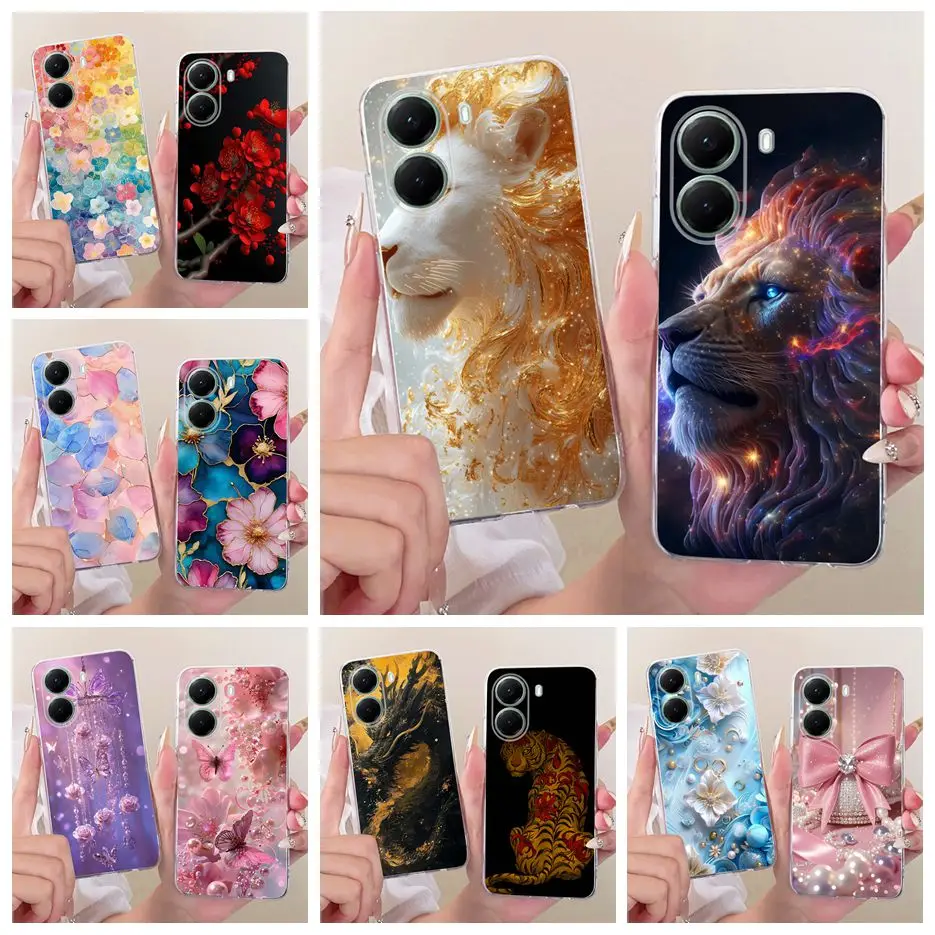 Para Xiaomi Poco X7 Pro 5G funda bonita León cubierta pintada de lujo funda de teléfono suave y delgada para Xiaomi Poco X7 Pro PocoX7 5G Fundas Coque