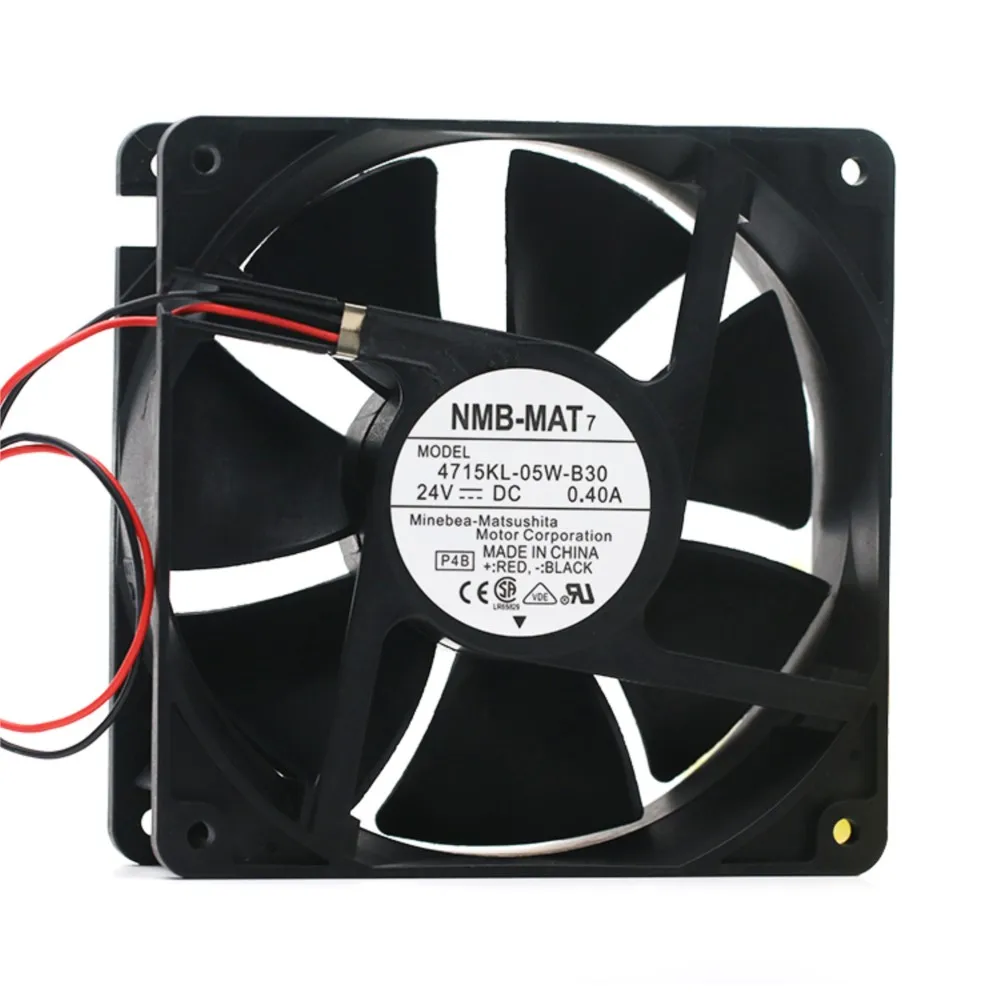 para NMB 4715KL-05W-B30 120mm 12038 24V 0.36A Ventilador de refrigeración de doble bola, 120x120x38 mm, para convertidor de frecuencia y refrigeración industrial - imagen 3
