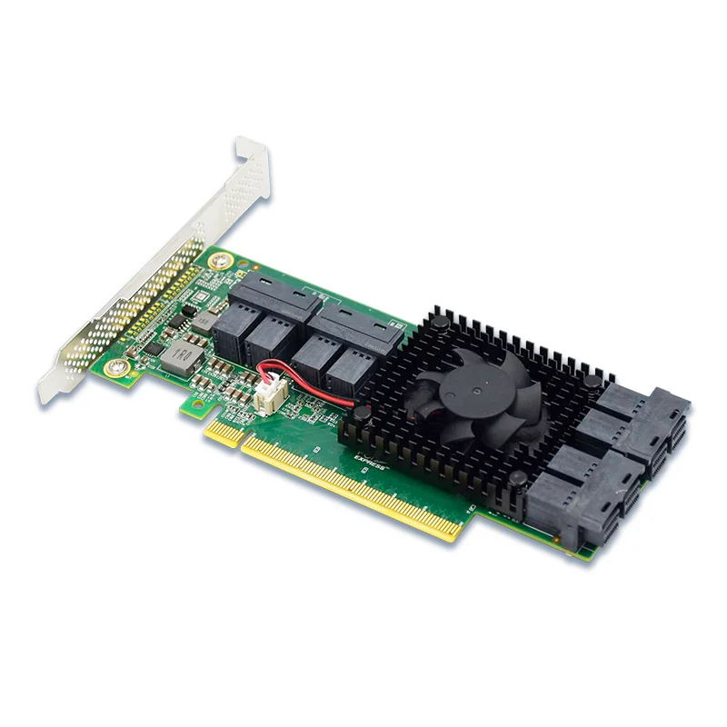 Shinreal 8 puertos sff 8643 PCIe3.0 x16 adaptador de interruptor controlador plx8749 --- tarjeta expansora PE3163-8I PCIe3.0 - imagen 4