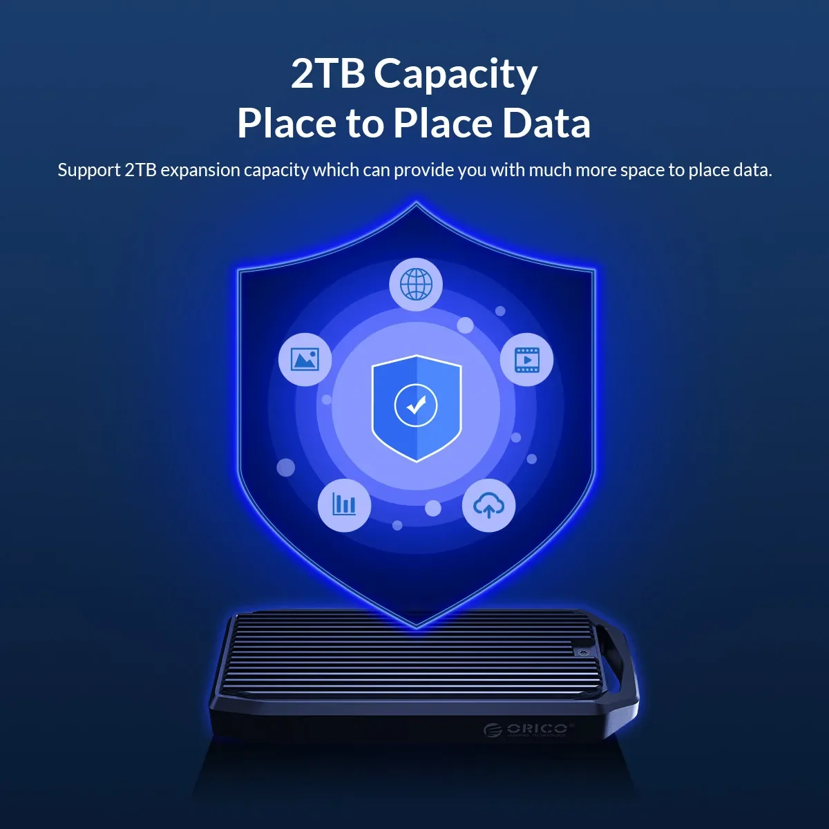 Orico 40Gbps USB4 M.2 NVMe SSD carcasa de aluminio M2 funda externa Compatible con Thunderbolt 3/4 m.2 ssd nvme funda para Macbook - imagen 4