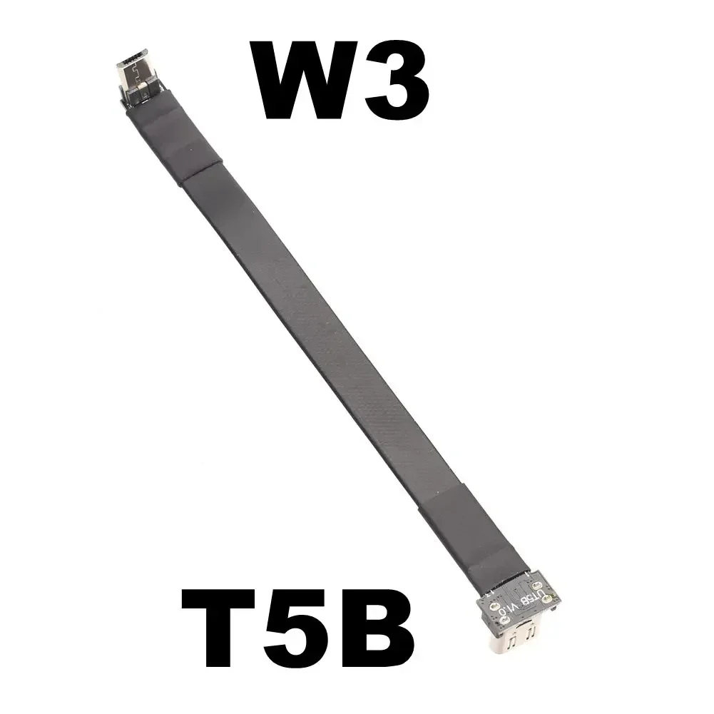 FPV Micro USB 2,0 tipo C 90 adaptador en ángulo 3CM-300CM FPC Cable plano de cinta USB-C Micro-B 2,0 OTG multicóptero fotografía aérea - imagen 4