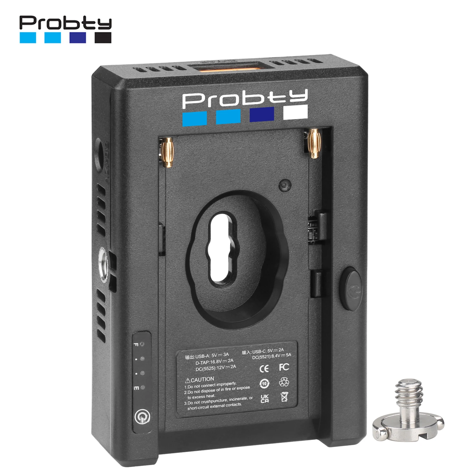 Placa adaptadora de batería para cargador de batería NP-F, adaptador de zapata fría de 1/4 pulgadas para NP-F550 F750 F970 para BMPCC 4K 6K DSLR ILDC