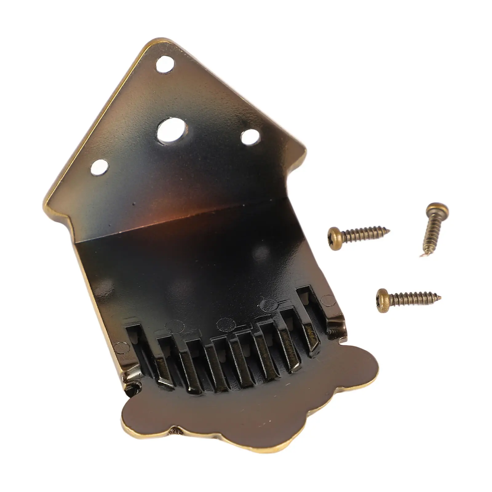 Cordal de mandolina de 8 cuerdas, patrón de plumas, excelente cordal de mandolina de Color bronce y Metal - imagen 5