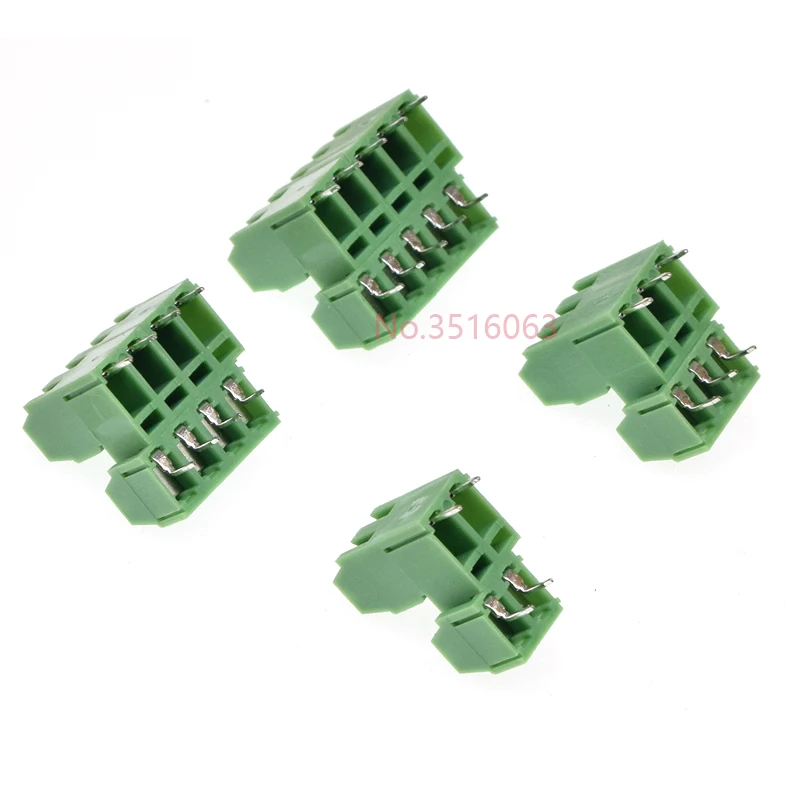 Bloques de terminales de tornillo universales, 5 piezas, KF128A 3,81, 2p, 3p, 4p, 5p, Pcb, KF128HL, DG381A, 3,81mm, 2x2, 2x3, 2x4, 2x5 - imagen 3