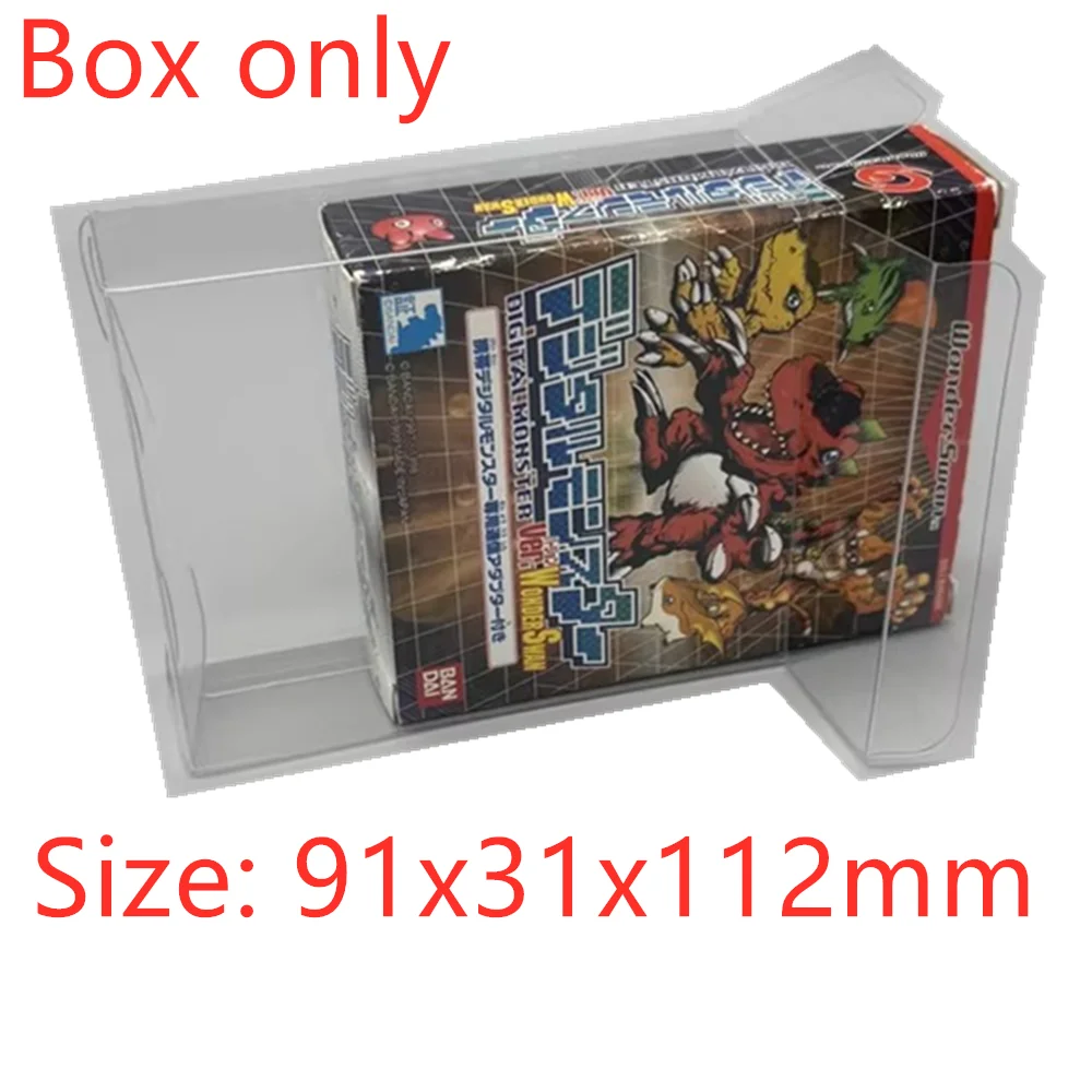 Protector de caja transparente para Digimon/WonderSwan/WS, cajas de recolección, almacenamiento TEP, carcasa de juego, estuche de exposición transparente