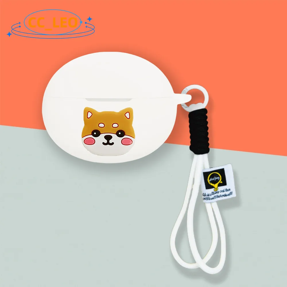 Para OnePlus Buds 4 funda bonita Shiba Inu Piggy funda suave de silicona cordón de dibujos animados adecuado para OnePlus Buds4 funda protectora - imagen 2