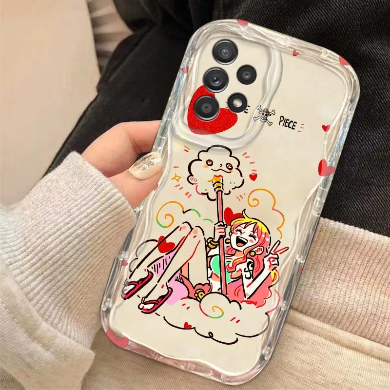Funda Love de una pieza para Samsung A73 A72 A71 A56 A55 A54 A53 A52 A51 A50 A36 A35 A34 funda de teléfono de aceite ondulado - imagen 5