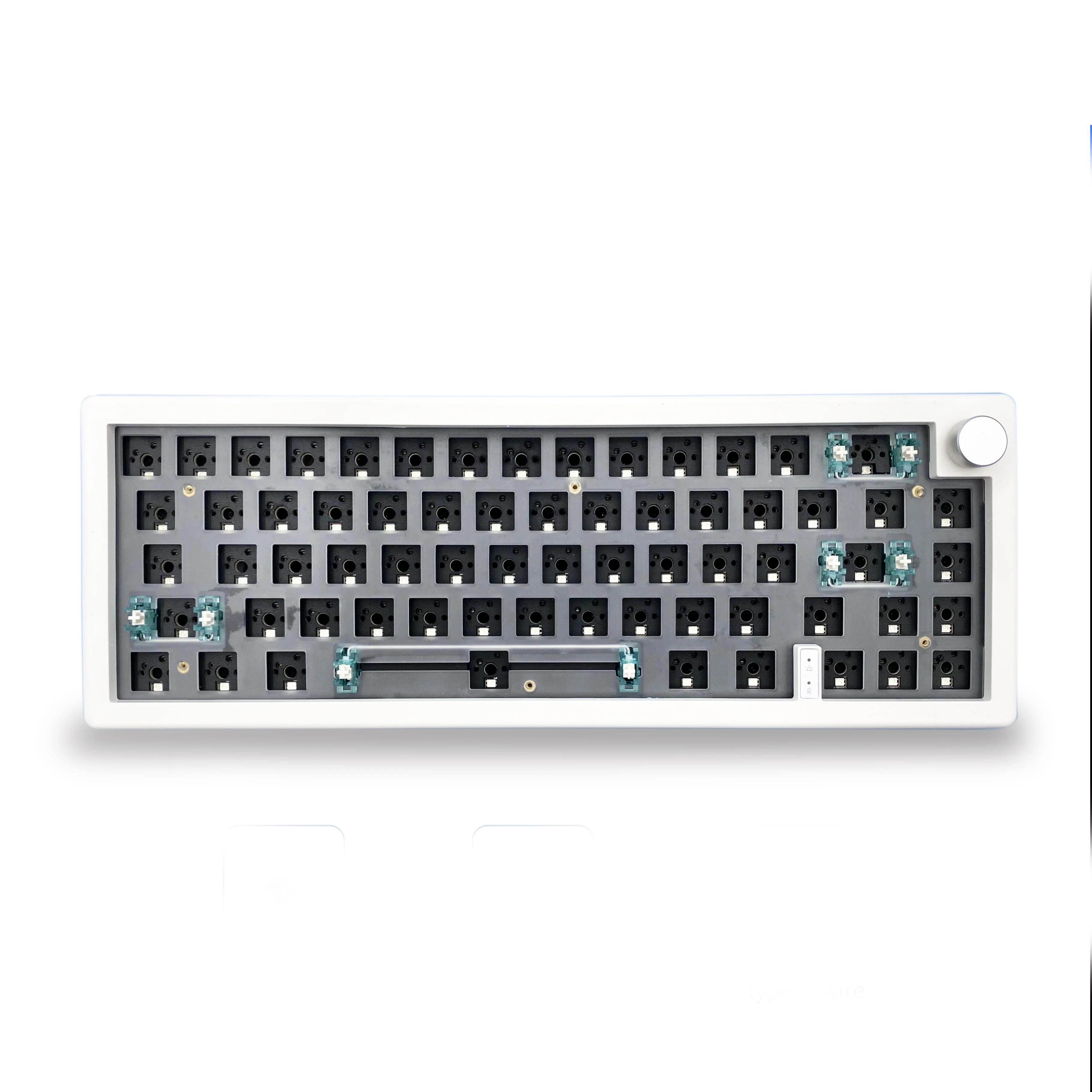 Junta de teclado mecánico intercambiable, estructura de teclado retroiluminada RGB, Bluetooth 2,4G, 3 modos, teclado personalizado, caliente - imagen 4