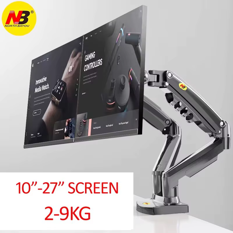 NB F160 Soporte Doble Monitor con Resorte de Gas y USB 3.0 - imagen 2