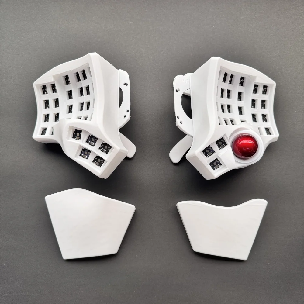 Charybdis-teclado de bola de pista dividida 4X6, carcasa acrílica transparente personalizada, interruptor de soldadura, VIAL RGB, Kit de teclado dividido con cable