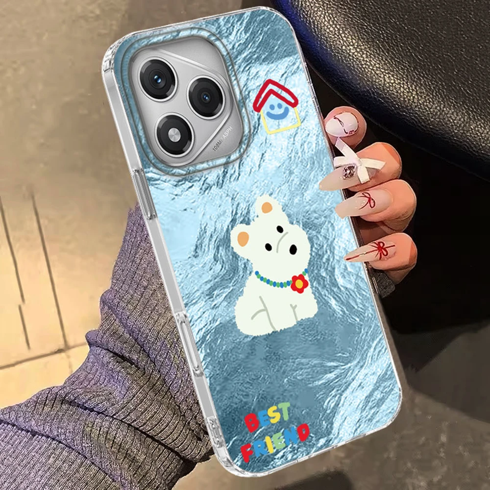 Para Honor 400 200 Pro 70 Migic6 7 5 Lite 90 Smart X9a X9c X9b X8b X8c X7c X8a X7b X6b funda de teléfono con bonito cachorro blanco de dibujos animados - imagen 5