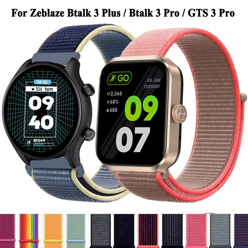 Bucle de nailon de 22mm para correa de reloj Zeblaze Btalk 3 Plus para Zeblaze GTS 3 GTS 3 Pro/Btalk/Ares 3 Pro/Vibe 7 7Pro 7 Lite Stratos 3 2 - imagen 2