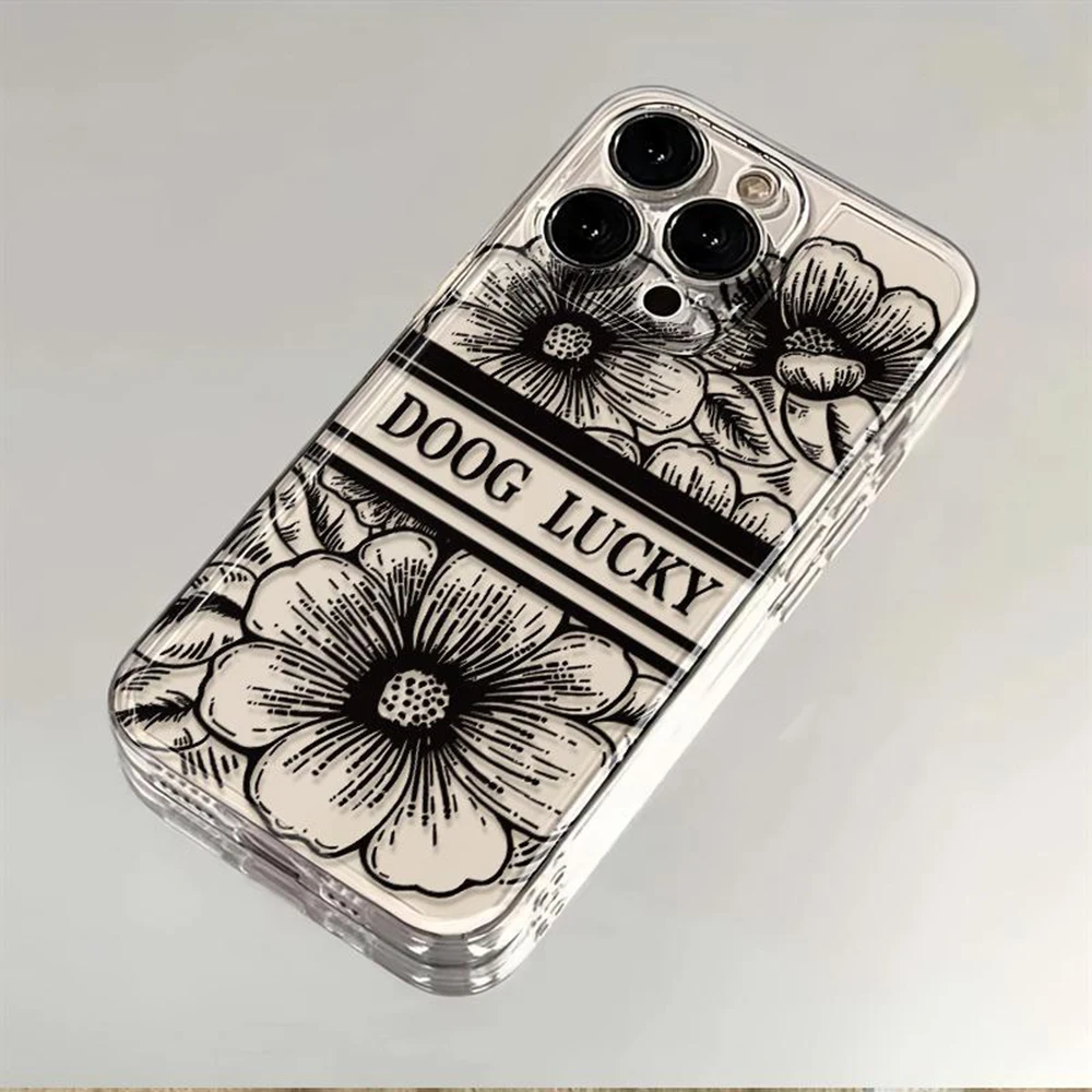 Funda transparente de lujo con flores de la suerte para Samsung A73 A72 A55 A52 A51 A50 A35 A33 A32 A31 A30 A24 A23 A22 A13 A06 A05 5G - imagen 5