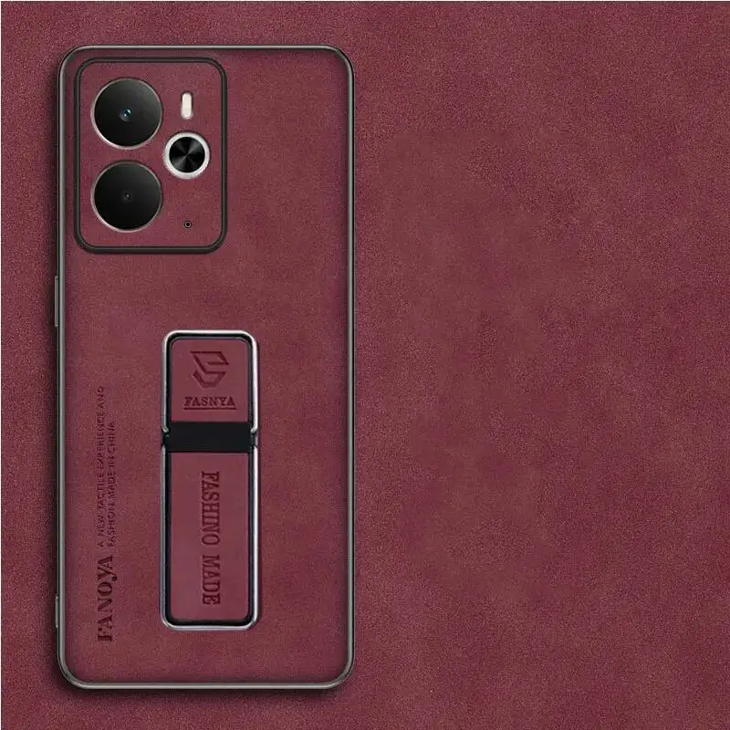 Funda de piel de oveja para Realme 15 15T 14 5G, funda para Realme 14 Pro Plus, funda de silicona mate de lujo con soporte para parachoques - imagen 5