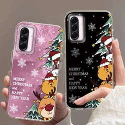 Funda de teléfono con estampado de ciervos navideños para Samsung Galaxy A56 A07 A17 A55 A36 A26 A16 A53 A06 A14 A24 A34 A54 A15 A12
