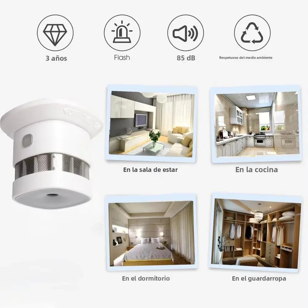 HEIMAN Zigbee Detector de humo Sistema de hogar inteligente 2,4 GHz Sensor de prevención de seguridad de alta sensibilidad - imagen 2
