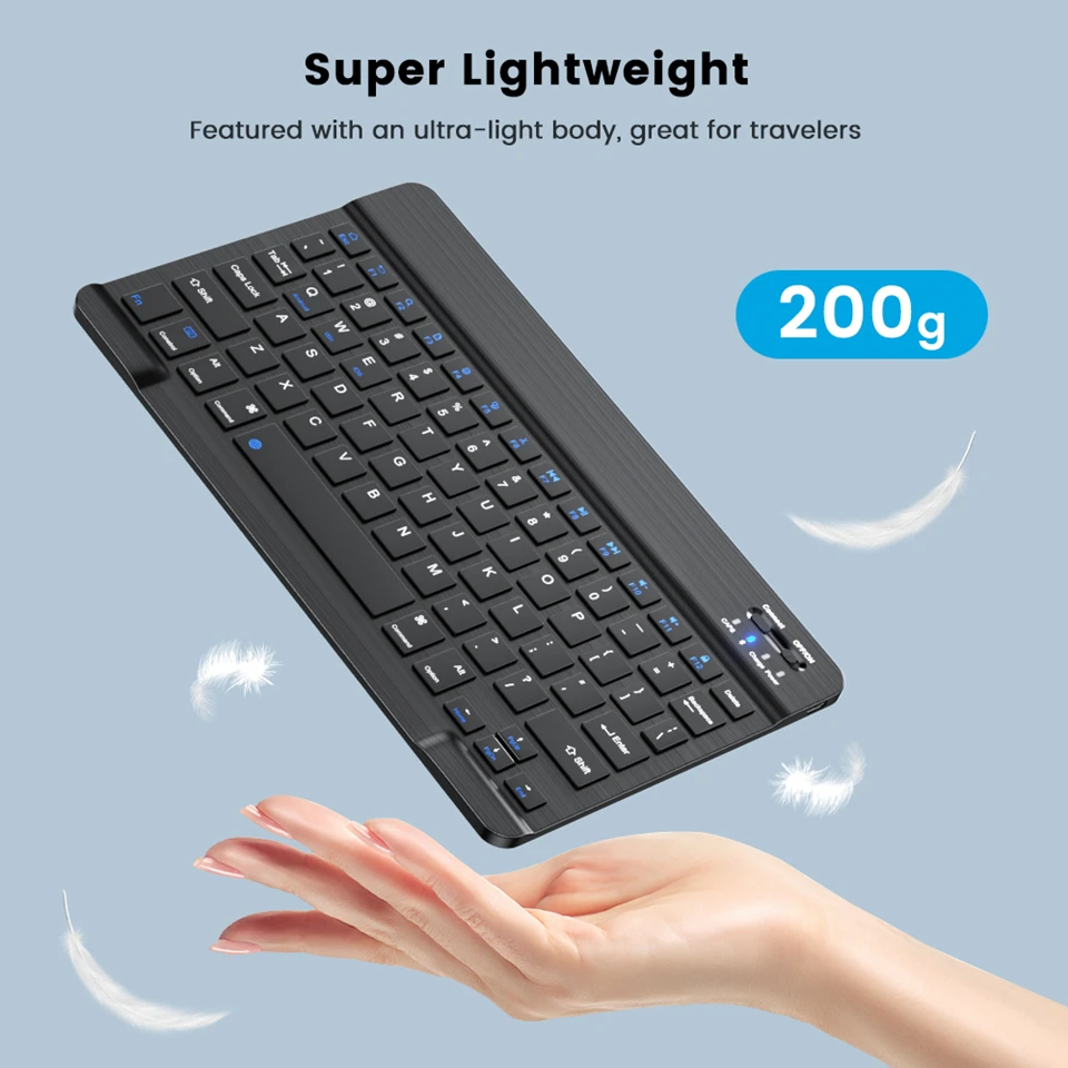 Teclado inalámbrico español francés azerty ruso coreano con N Mini Bluetooth para iPad Mac Tablet PC teléfono celular portátil y ratón - imagen 4
