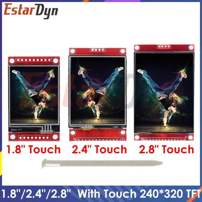 1,8 "TFT 2,4" TFT 2,8 "TFT con pantalla táctil 240*320 pantalla inteligente Drive IC ILI9341 ST7789 módulo IC de unidad