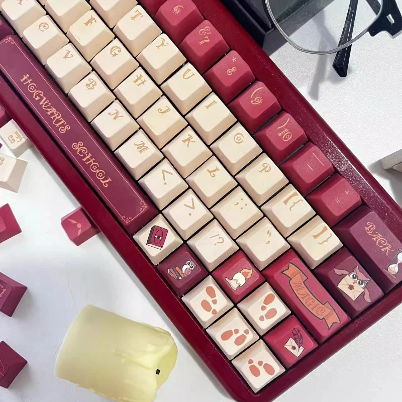 Gryffindor mágico, juego de teclas PBT, sublimación, perfil de cereza, accesorios de teclado mecánico, tapas de teclado personalizadas - imagen 4