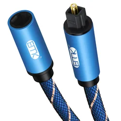 Cable Toslink Macho Hembra – Fibra Óptica Audio Digital Trenzado