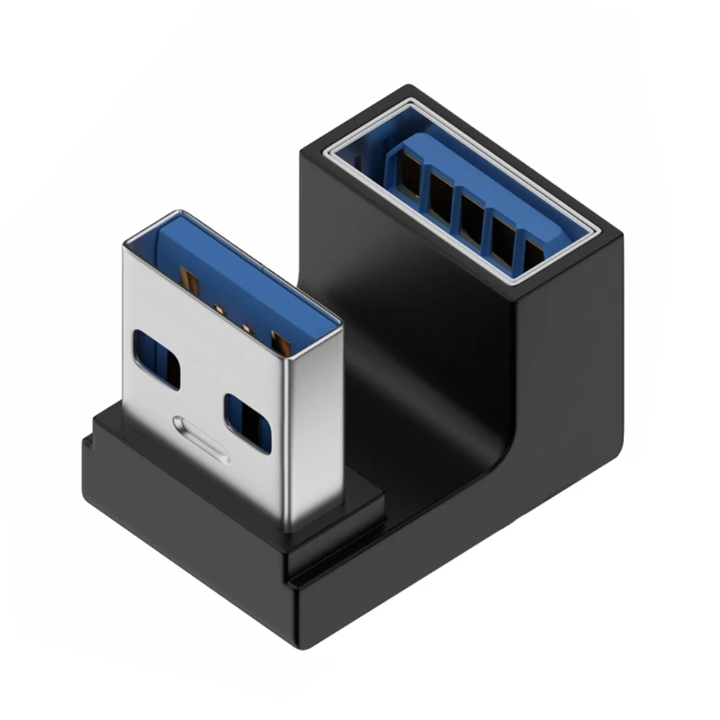 Adaptadores USB en forma de U, adaptador de ángulo recto de 90 grados, USB hembra a USB macho, adaptador de datos rápido de 10gbps, convertidor de carga - imagen 5