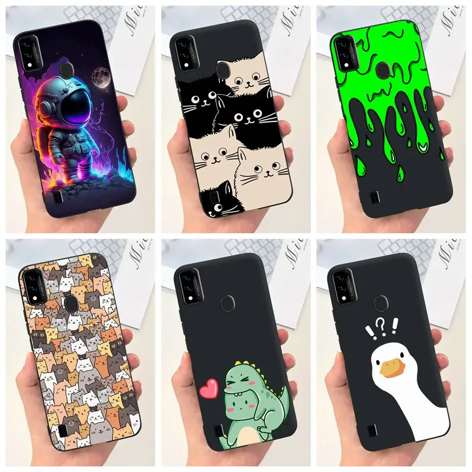 Para ZTE Blade A51 funda BladeA71 lindo astronautas cubierta de dibujos animados suave TPU funda de teléfono para ZTE Blade A71 A7030 BladeA51 Fundas parachoques