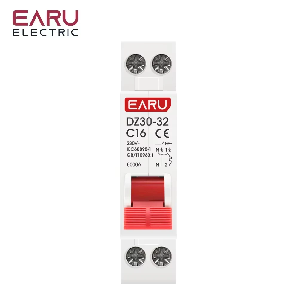 DPN 1P + N AC 230V Mini disyuntor MCB 6A 10A 16A 20A 25A 32A montaje en carril Din recorte miniatura interruptor de aire doméstico OEM DIY