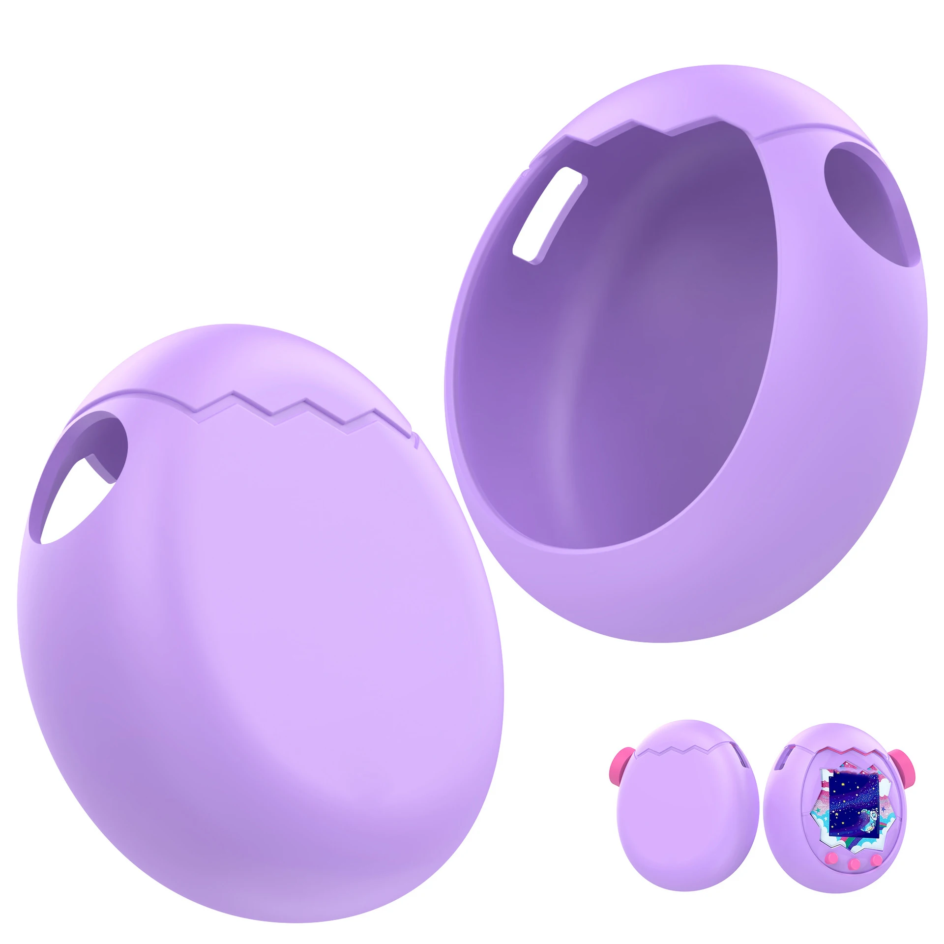 Cubierta protectora suave de silicona líquida resistente a caídas con cordón + película protectora para accesorios de juego Tamagotchi Paradise - imagen 5