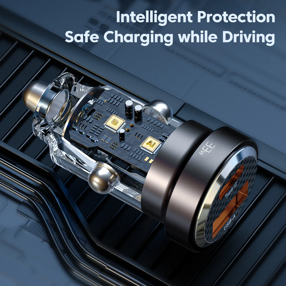 Toocki 33W cargador USB de coche carga rápida PD QC 3,0 transparente tipo C cargador de teléfono de coche para iPhone 15 16 Xiaomi 12 13 Samsung S23 - imagen 5