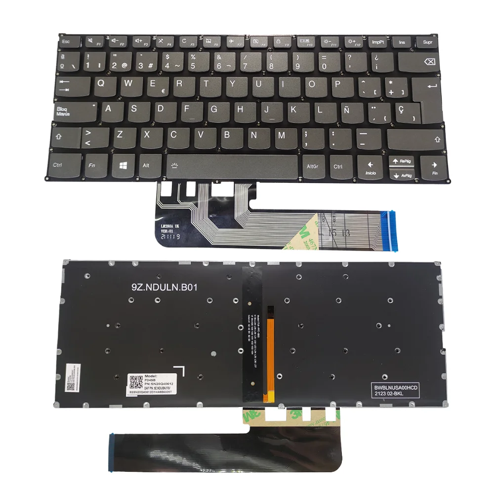 UK SP LA PT-BR FR Teclado retroiluminado para Lenovo Yoga 6-13 13ARE05 82FN 13ALC6 82ND Laptop IdeaPad Francés AZERTY Español Latino Nuevo