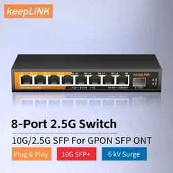 Switch Ethernet KeepLiNK SFP+ Plug&Play no administrado
