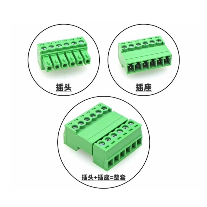 5 Juegos 2EDGRK 3,5mm 2/3/4/5/6-12 pines conector de bloque de terminales de tornillo de ángulo recto enchufe de paso de 3,5 MM + enchufe de cabezal de Pin 15EDGRK - imagen 3