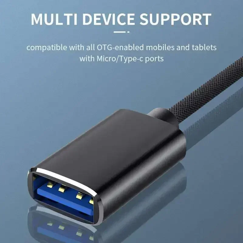 Adaptador Micro USB OTG tipo C 2 en 1 tipo C macho a USB 2,0 hembra adaptador de Cable para Huawei Xiaomi Android teléfono unidad Flash USB - imagen 5