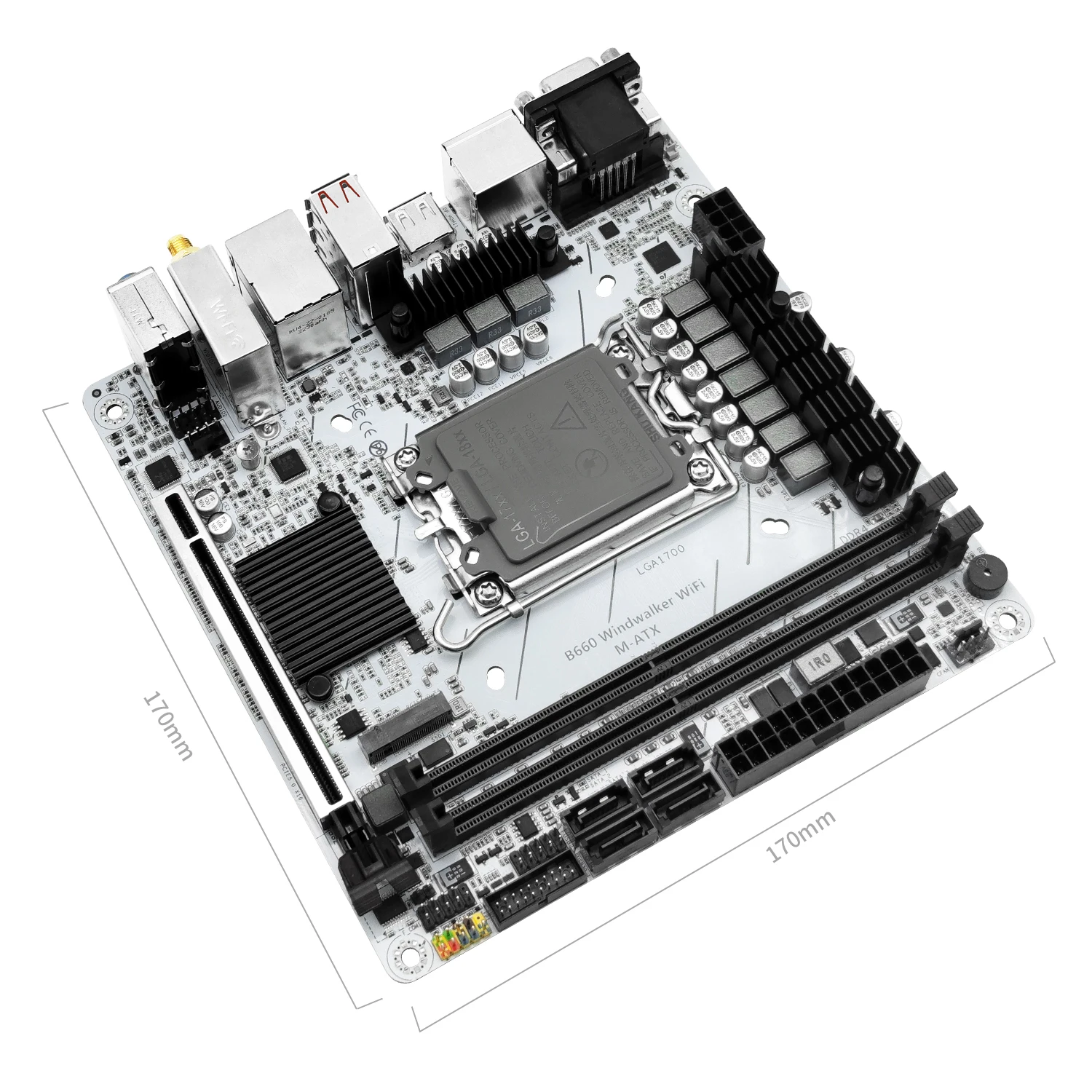 Placa base MACHINIST B660 compatible con 12 13 Gen y CPU Intel LGA 1700 DDR4 RAM 12100F/12400F/12490F/12600F/12700F/13600F mini-itx - imagen 2