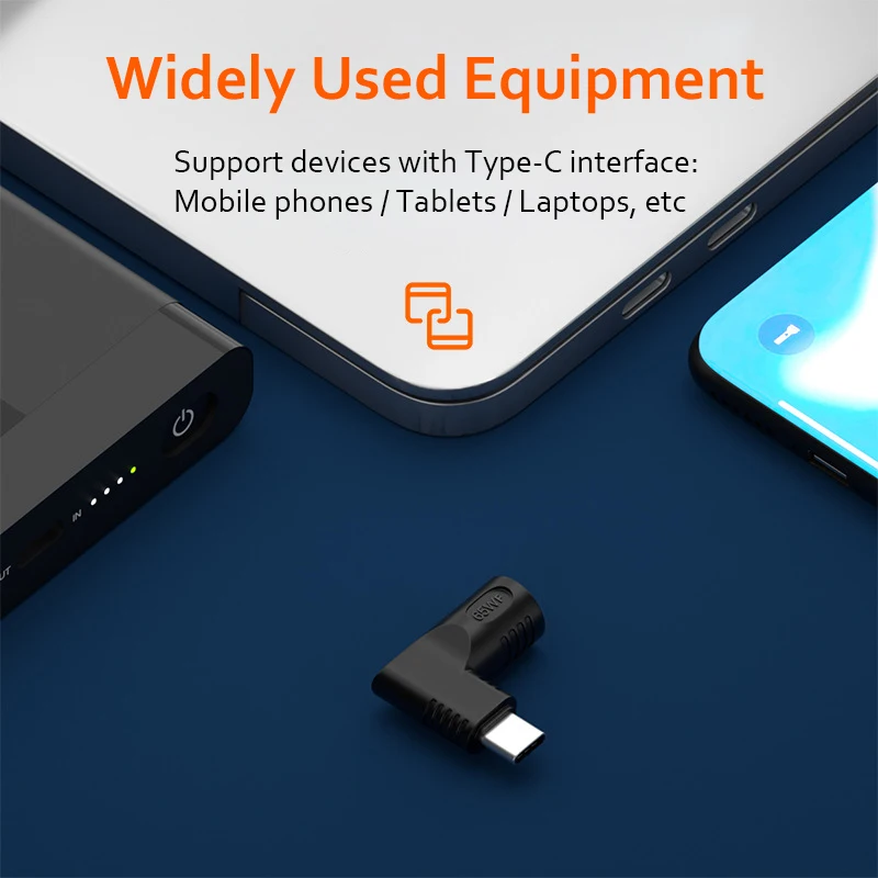 RGEEK 65W DC USB tipo C hembra a DC adaptador macho para Lenovo Thinkpad USB-C Cable de carga rápida convertidor enchufe cuadrado PD - imagen 4
