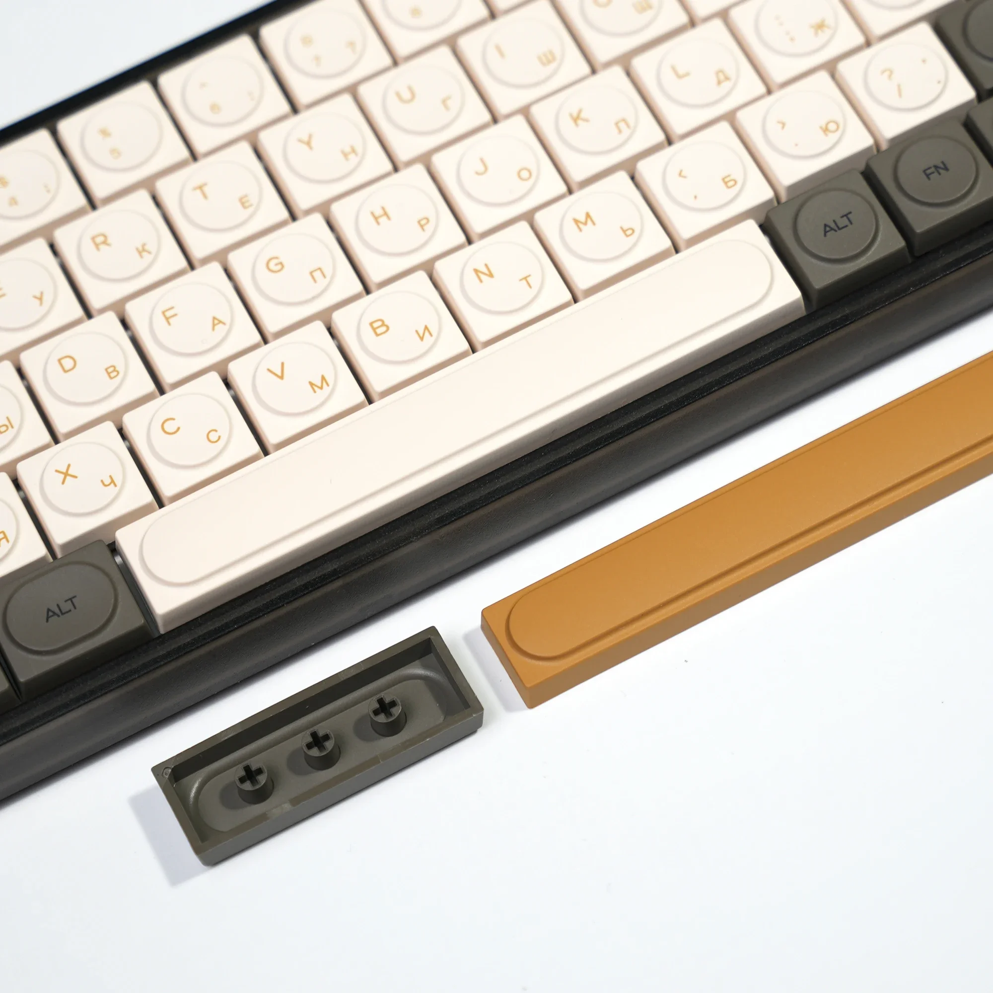 KBDiy-teclas rusas de perfil bajo PBT para teclados mecánicos, teclas personalizadas con brillo para interruptor MX HitBox, 138 teclas - imagen 5