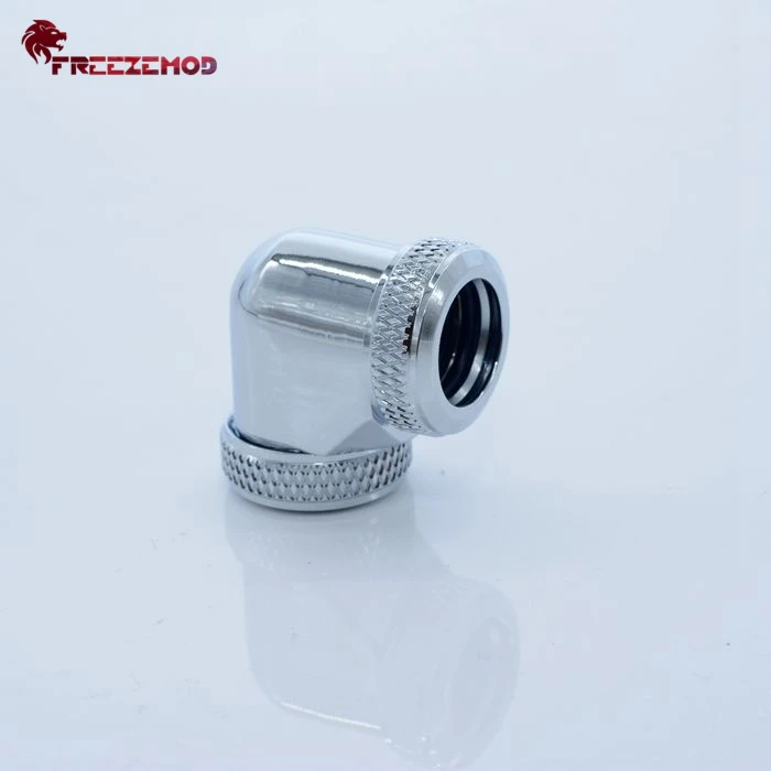 FREEZEMOD Accesorio de tubería dura y conector en ángulo de 90 grados para OD 14 mm PETG/acrílico/conector de tubería rígida de metal HYGKN-T90 - imagen 2