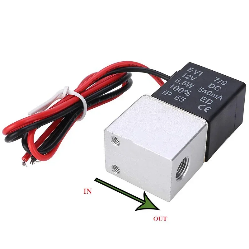 Válvula Solenoide del compresor de aire 1/4 normalmente cerrada 12V 24V 110V 220V voltaje para válvulas solenoides de aluminio neumáticas de aire, agua y aceite - imagen 3