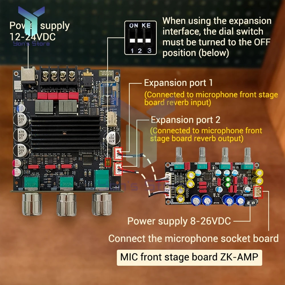 ZK-1002Q QCC3034 + TPA3116 2X100W Placa amplificadora digital Bluetooth 2,0 canales APTX Módulo amplificador de audio sin pérdidas - imagen 4
