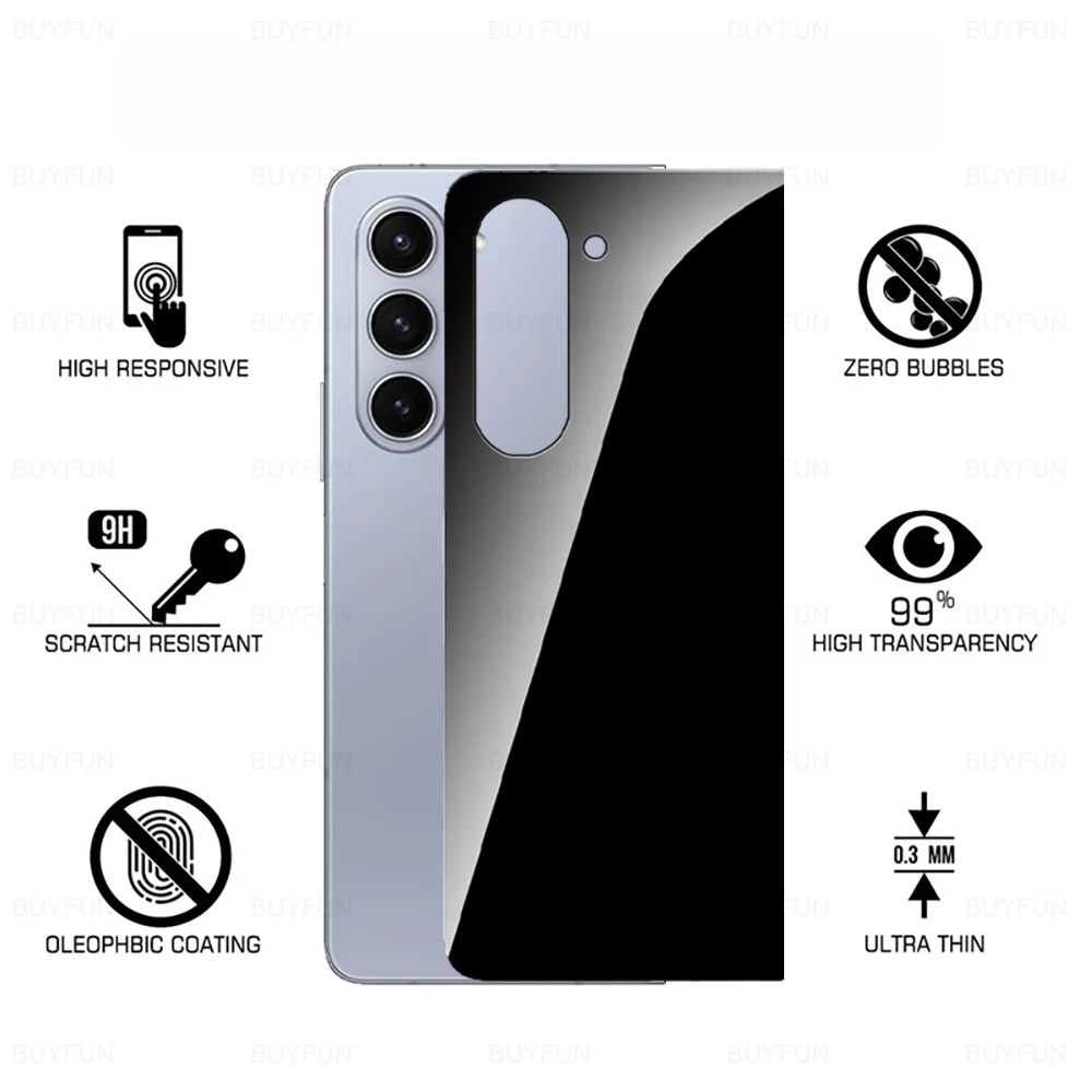 Vidrio trasero 9H para Samsung Galaxy Z Fold5, vidrio templado ZFold 5 Fold4 Fold3 Fold 3 4 ZFold5 5G, Protector de pantalla, película de lente de cámara - imagen 2