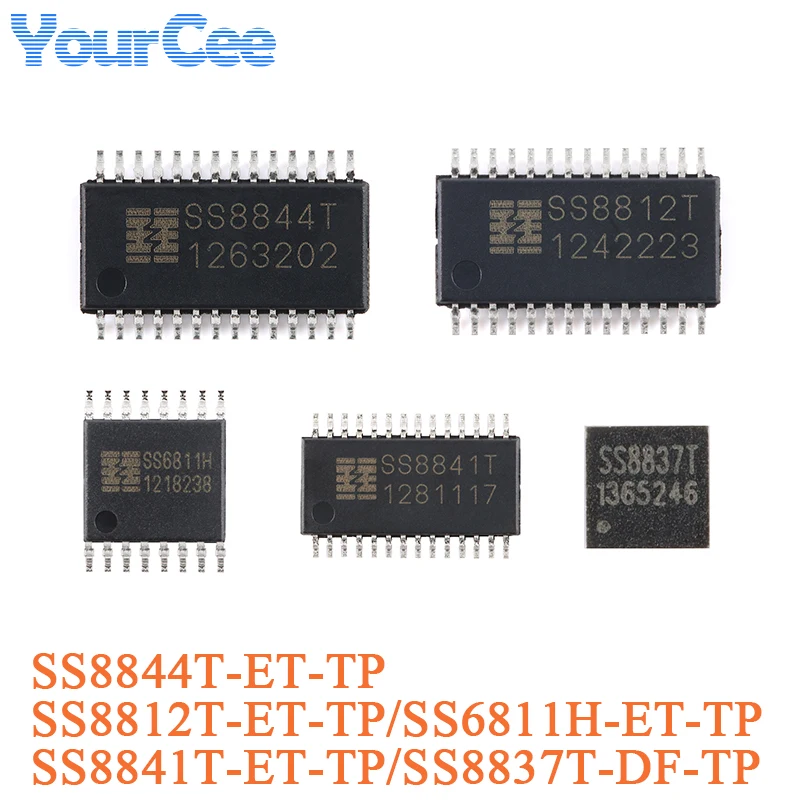 10 uds/2 uds SS8812T-ET-TP HTSSOP-28 SS8812T 36V 1.6A Chip controlador de puente H de 2 canales Chip IC SS8844T SS6811H SS8841T SS8837T-DF-TP