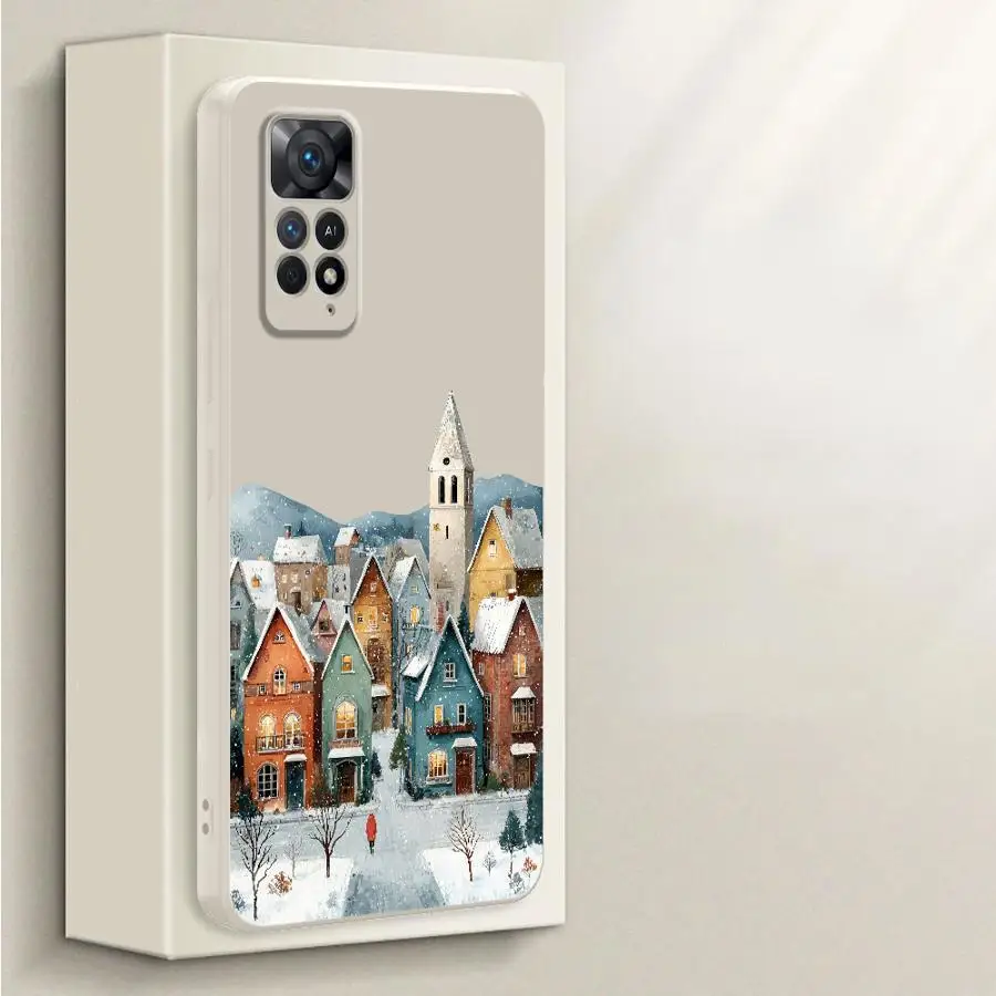 Funda de teléfono suave de Papá Noel de Navidad para Xiaomi Redmi Note 10 11 Pro 13 12 ProPlus 12s 11s 10 10Lite 14 Pro Plus - imagen 2