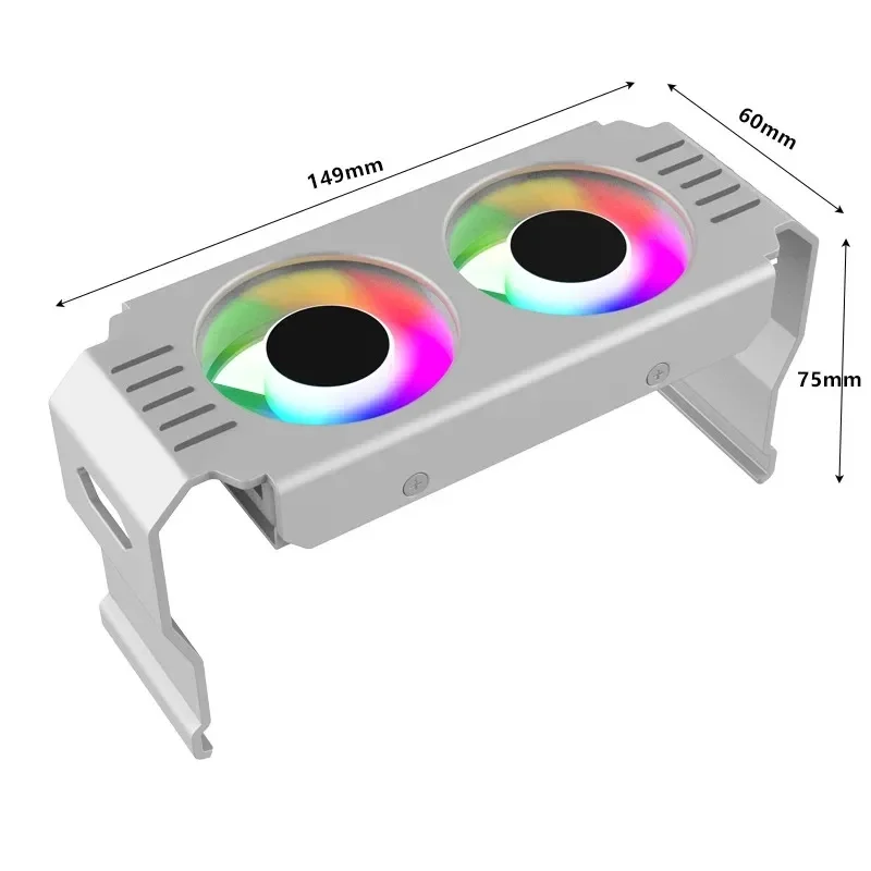 Disipador de calor Power Train D50 RAM, ventiladores duales 5020, Enfriador de memoria síncrono con luz ARGB, módulo de memoria, radiador de refrigeración DDR3 DDR4 DDR5 - imagen 3